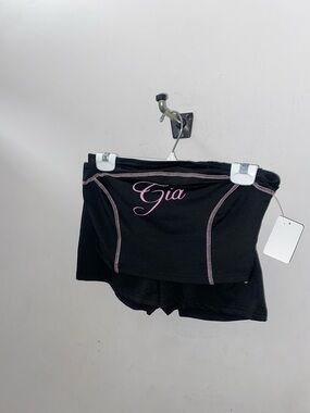 Black and pink I Am Gia short and cropped top set